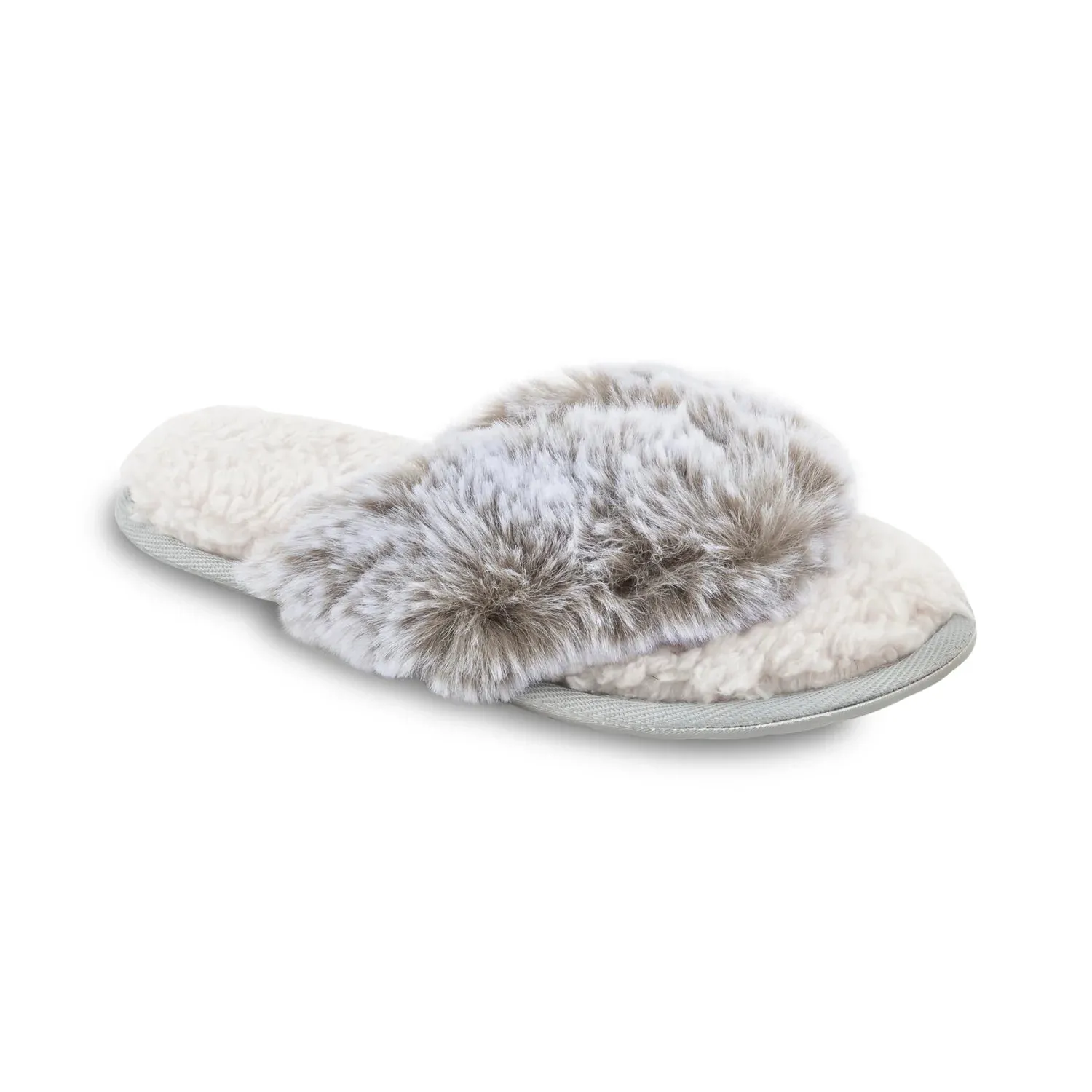 Two Tone Faux Fur Berber Flip-Flip Slipper