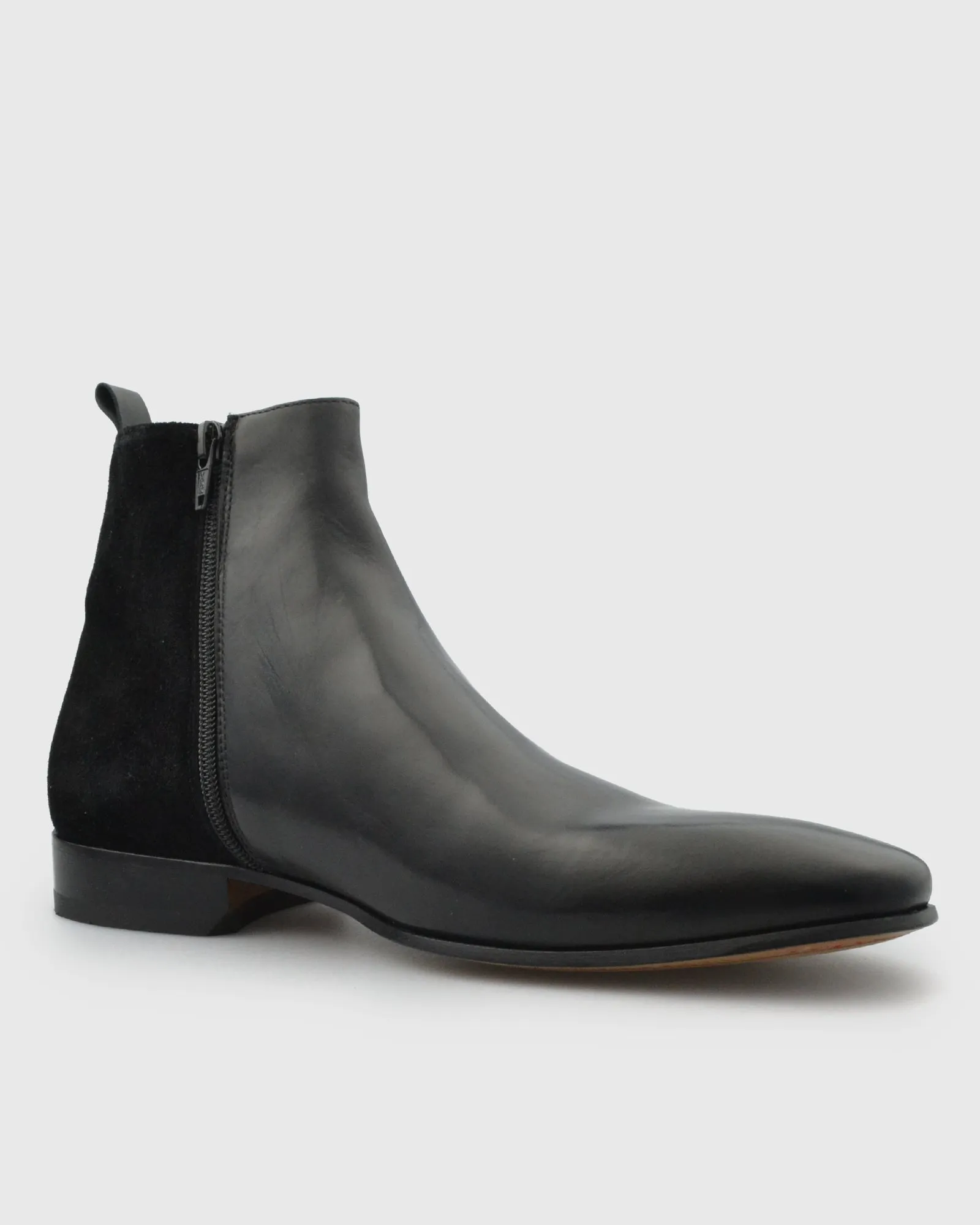 VINCENT & FRANKS VFS24-SUE BLACK ZIP BOOT