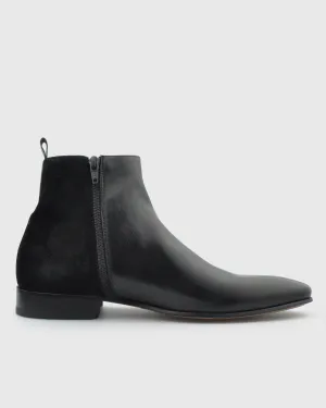 VINCENT & FRANKS VFS24-SUE BLACK ZIP BOOT