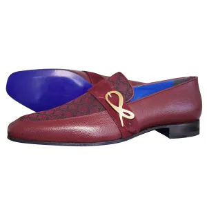 Vino Logo Monk Strap Loafer With Gold Buckle