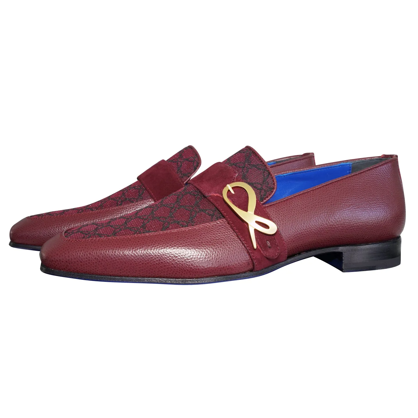 Vino Logo Monk Strap Loafer With Gold Buckle