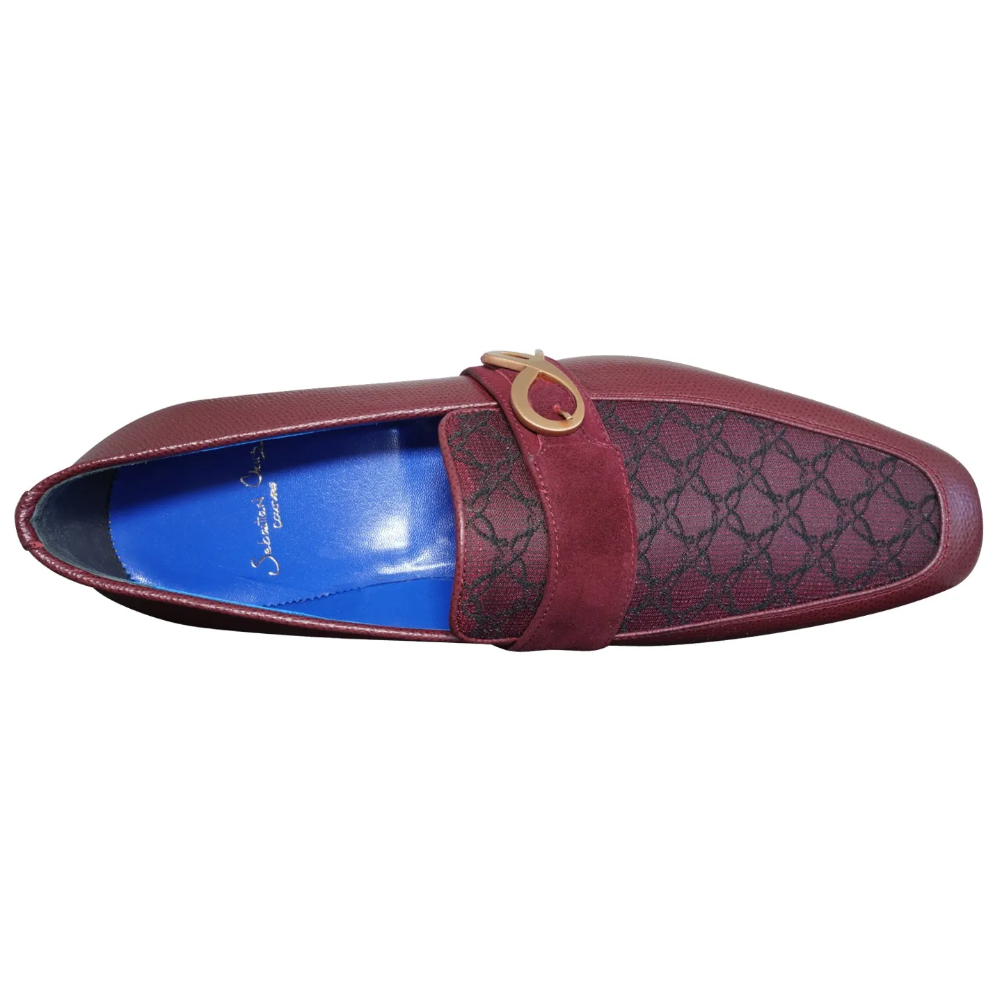 Vino Logo Monk Strap Loafer With Rose Gold Buckle