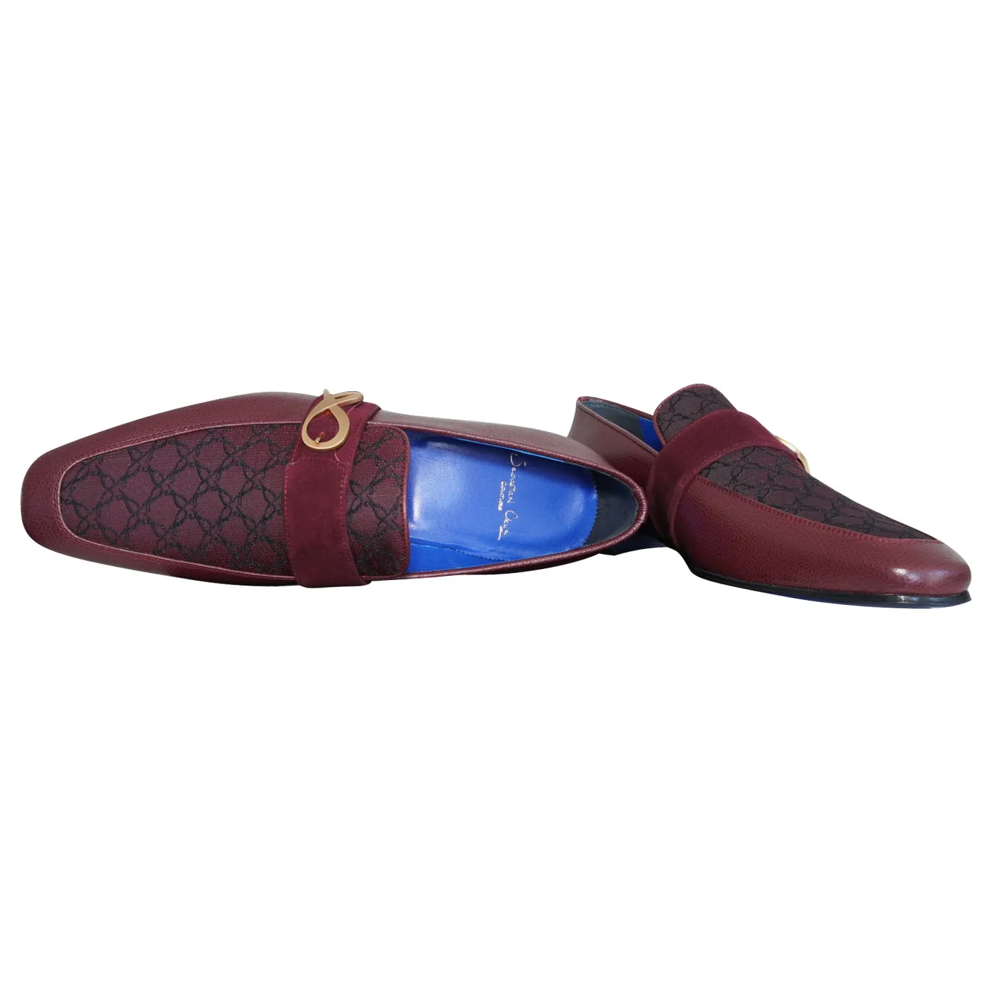 Vino Logo Monk Strap Loafer With Rose Gold Buckle