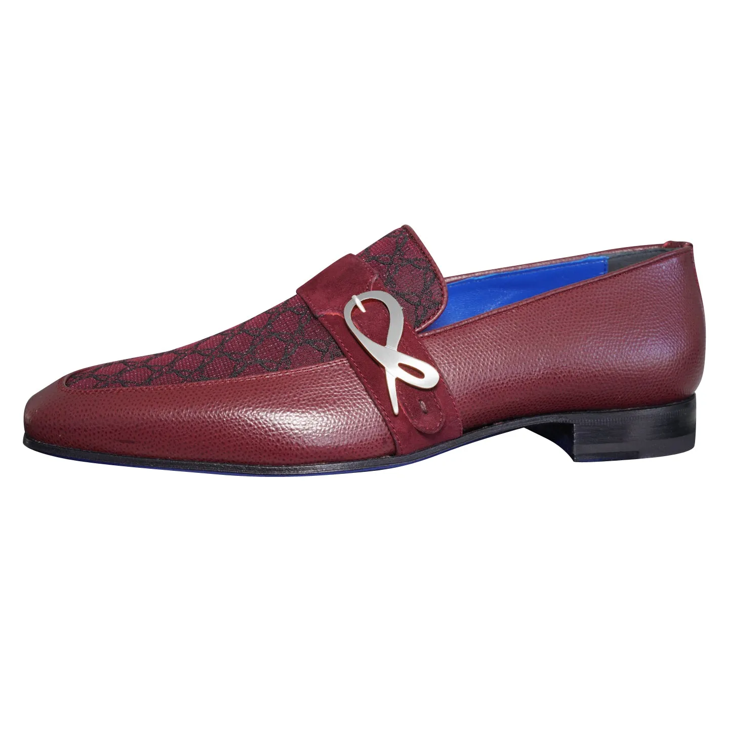 Vino Logo Monk Strap Loafer With Silver Buckle