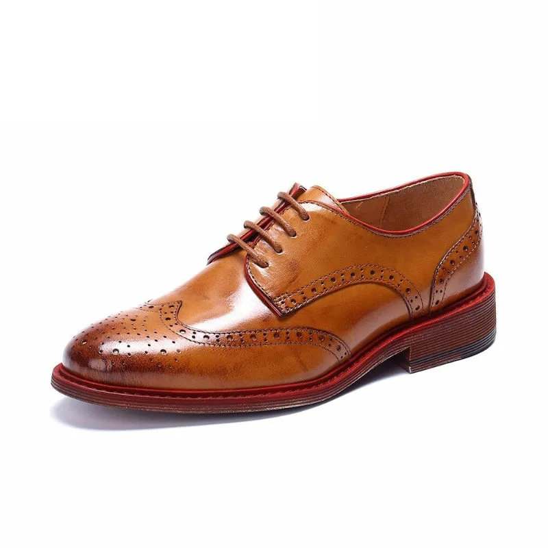 Vintage-Inspired Lace-up Vegan Leather Flat Oxford Shoes