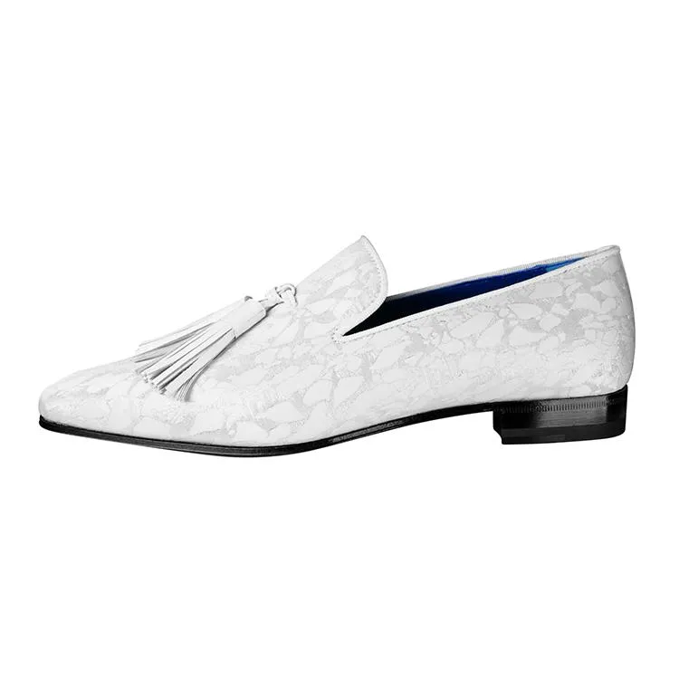 White Stella Tassel Loafer